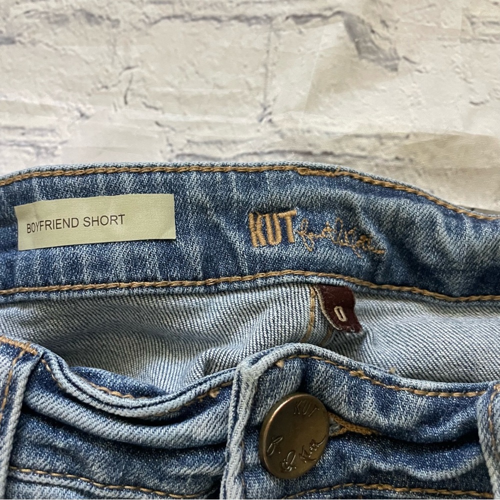 Kut from the Kloth Light Wash Boyfriend Jean Shorts - Picture 4 of 4